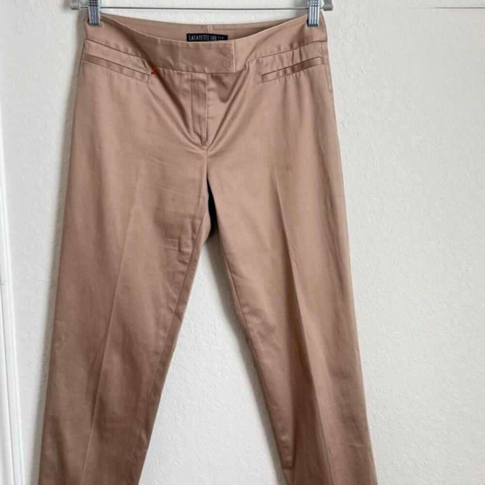 Lafayette 148 New York Women’s Size 6 Taupe Straight Leg Dress Pants